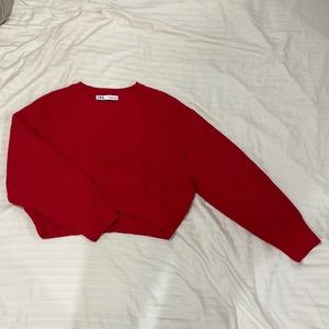 Zara red sweater
